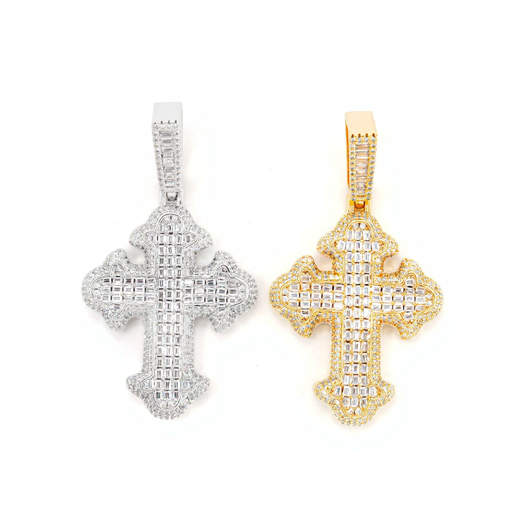 Hot Sale Luxury Hip Hop Iced Out Cross Diamond Pendant