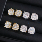 Iced Out Screw Back Moissanite Earrings
