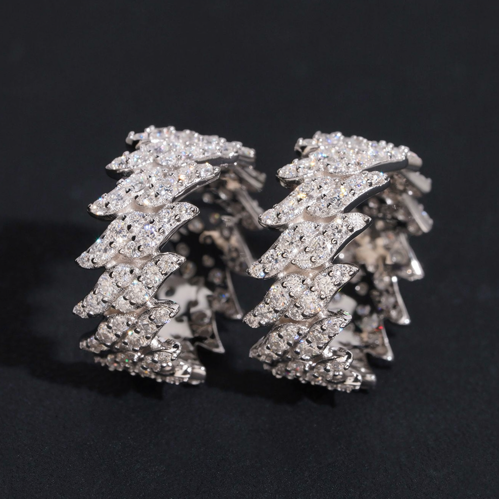 Fashion Iced Out Thorn Moissanite Ring