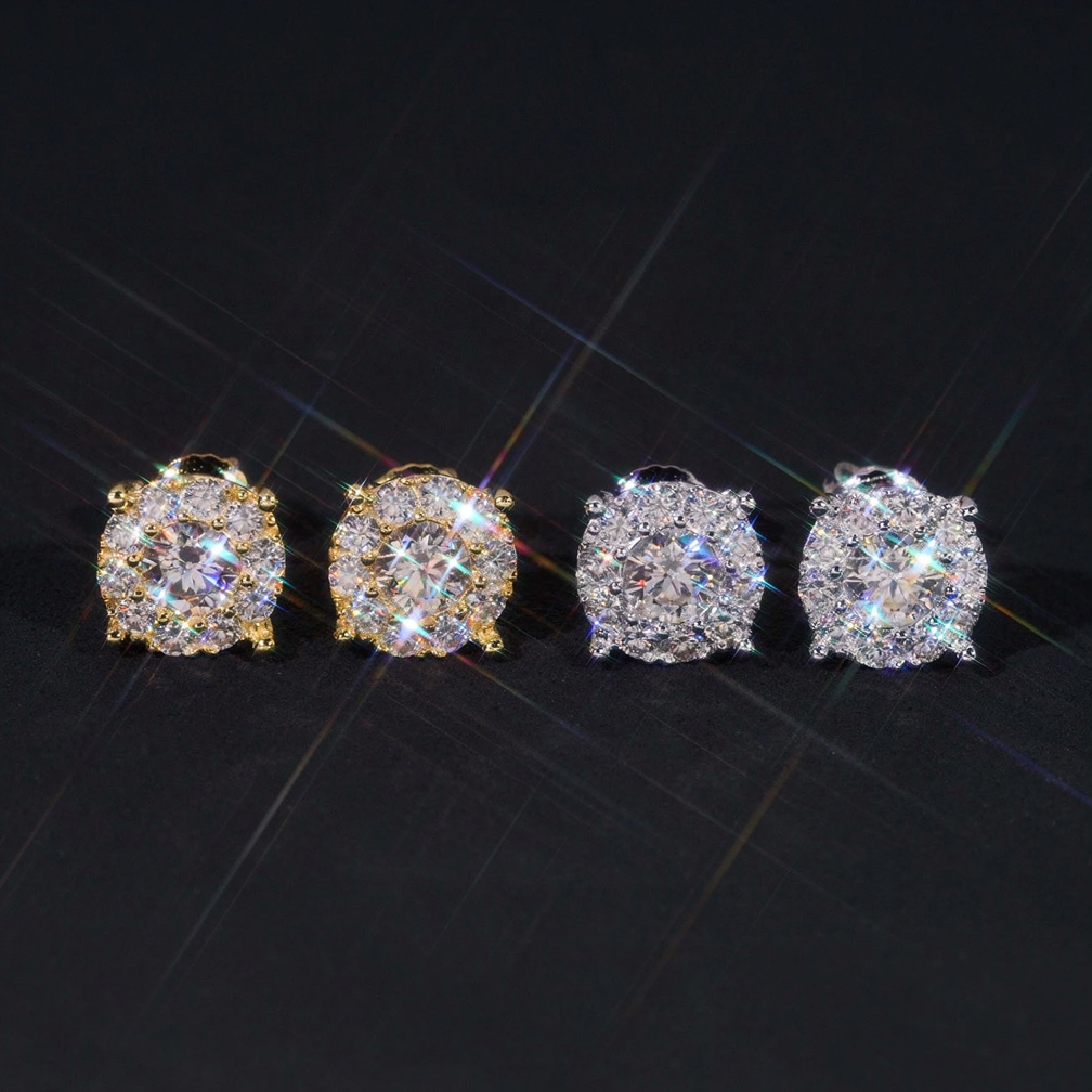 Zuanfa Luxury Iced Out Moissanite Earrings