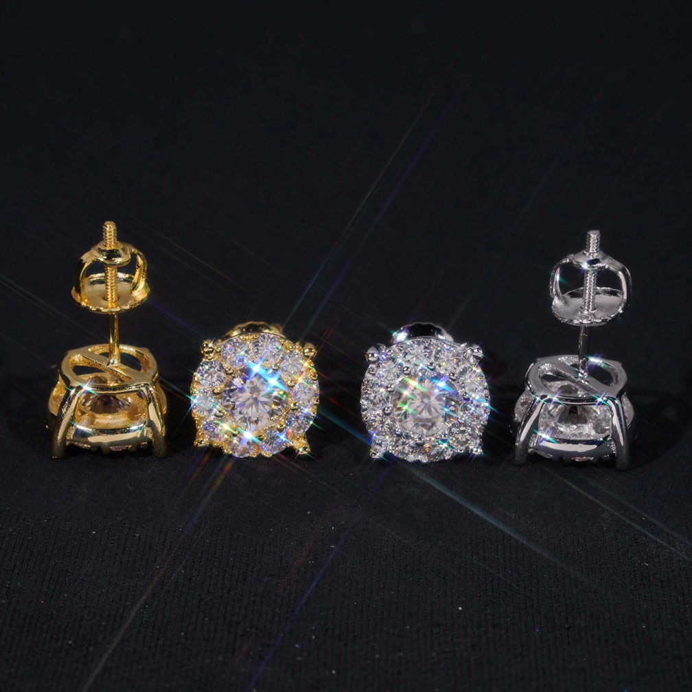 Zuanfa Luxury Iced Out Moissanite Earrings