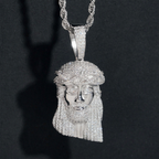 Moissanite Jesus Pendant 18k Gold