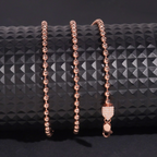 Moissanite Lock 3mm Bead Chain Necklace