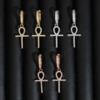 925 Silver VVS Moissanite Cross Classic Earrings