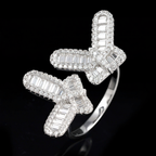 Iced Out Double Butterfly Moissanite Ring 18K Gold