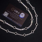 Black Clover Moissanite Tennis Chain