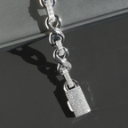 15MM Eternity Moissanite Cuban Link Bracelet