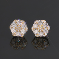 ZUANFA Cluster Moissanite Flower Earrings