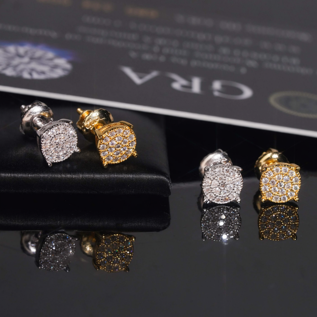 ZUANFA JEWELRY Moissanite Screw Back Stud Earrings