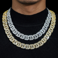 Top Quality Luxury Design 17mm Hip Hop Mens Cuban Link Chain Necklace