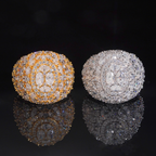 Oval Shape Hip Hop Moissanite Mens Ring