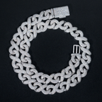 High Quality Iced Out 15MM Moissanite Infinity Cuban Link Chain