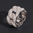 Hip Hop Moissanite Eternity Cuban Ring