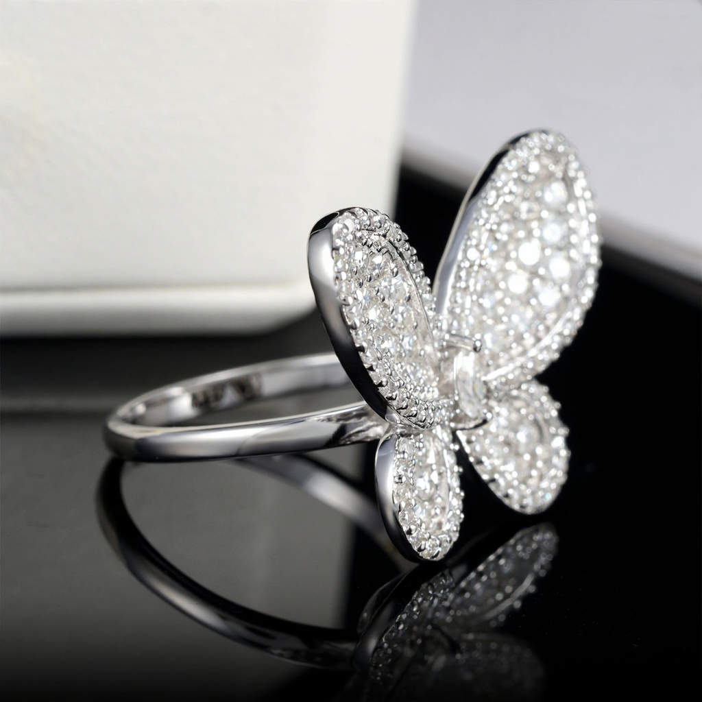 New Arrivals Butterfly Moissanite Ring 18k Gold