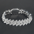 15MM Thorns Baguette Moissanite Cuban Link Bracelet