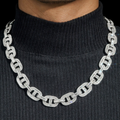 Baguette Diamond 15mm Moissanite Cuban Link Chain