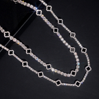 Black Clover Moissanite Tennis Chain