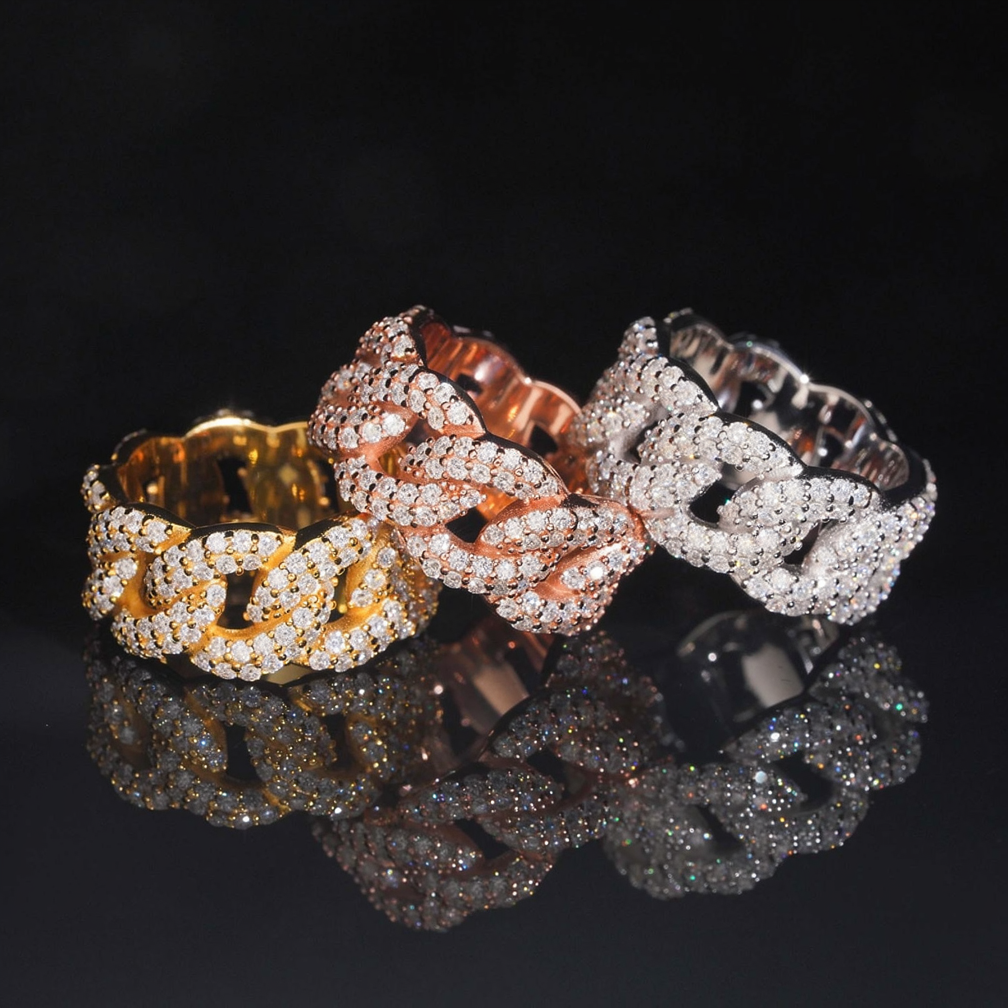 Hip Hop Iced Out Moissanite Eternity Ring