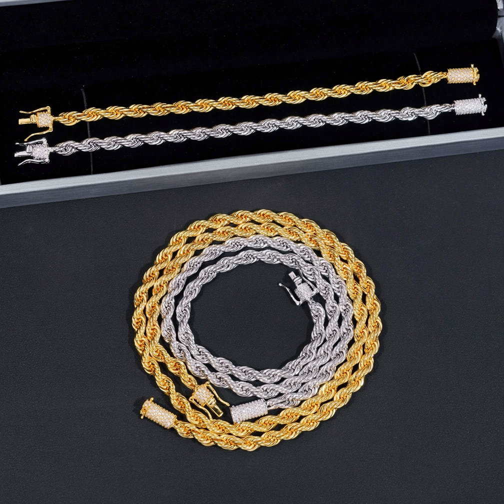 6mm Stainless Steel Rope Bracelet