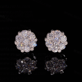 Zaunfa Luxury Flower Shape Moissanite Earrings