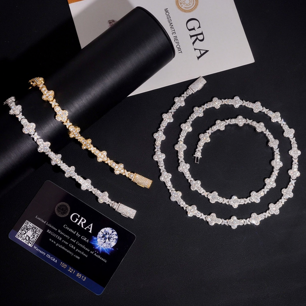 Zuanfa Fine Jewelry 10mm Moissanite Cross Chains