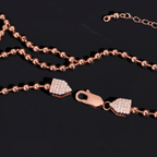 Moissanite Lock 3mm Bead Chain Necklace
