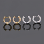 Hip Hop Moissanite Hoop Earrings