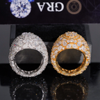 Oval Shape Hip Hop Moissanite Mens Ring