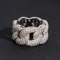 Hip Hop Moissanite Eternity Cuban Ring