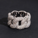 Hip Hop Moissanite Eternity Cuban Ring