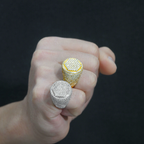 Luxury New Designs 925 Sterling Silver Hip Hop Men Moissanite Ring