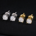 5.0mm Moissanite Solitaire Stud Earrings