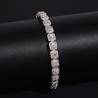 Zuanfa 6MM Moissanite Cluster Tennis Bracelet