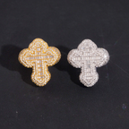 Iced Out Cross Moissanite Ring