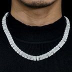 Baguette Diamond Luxury 10MM Moissanite Tennis Necklace