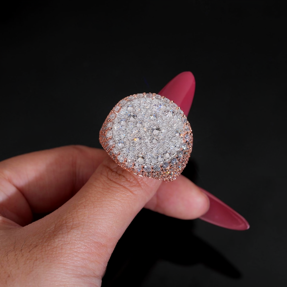 Upside Down Moissanite Hip Hop Ring