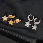 Fashion Star Moissanite Hoop Earrings