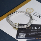 Zuanfa 6MM Moissanite Cluster Tennis Bracelet
