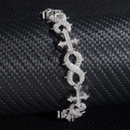New 13MM Cross Infinity Cuban Link Bracelet