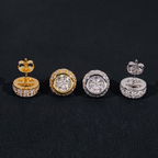 6.5mm Center Stone Bezel Setting Moissanite Earrings