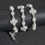 Mixed Flower 10mm Moissanite Bead Chain