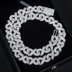 High Quality Iced Out 15MM Moissanite Infinity Cuban Link Chain