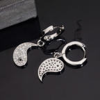 Tai Ji Moissanite Hoop Earrings