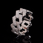 Hip Hop Style Full Pave Moissanite Ring