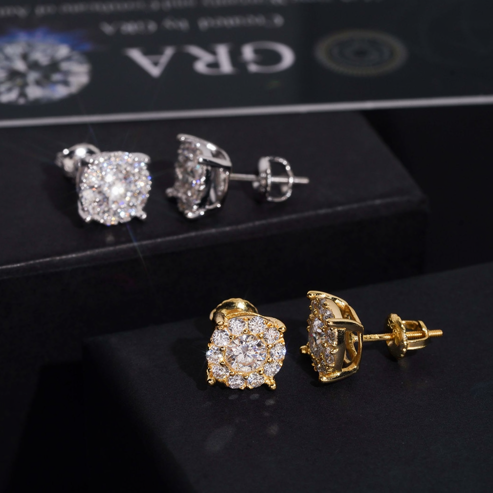 Zuanfa Luxury Iced Out Moissanite Earrings