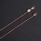 Moissanite Lock 3mm Bead Chain Necklace