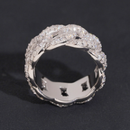 Hip Hop Iced Out Moissanite Eternity Ring