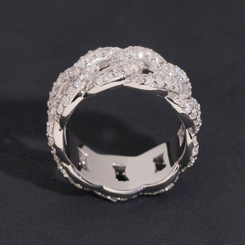 Hip Hop Iced Out Moissanite Eternity Ring