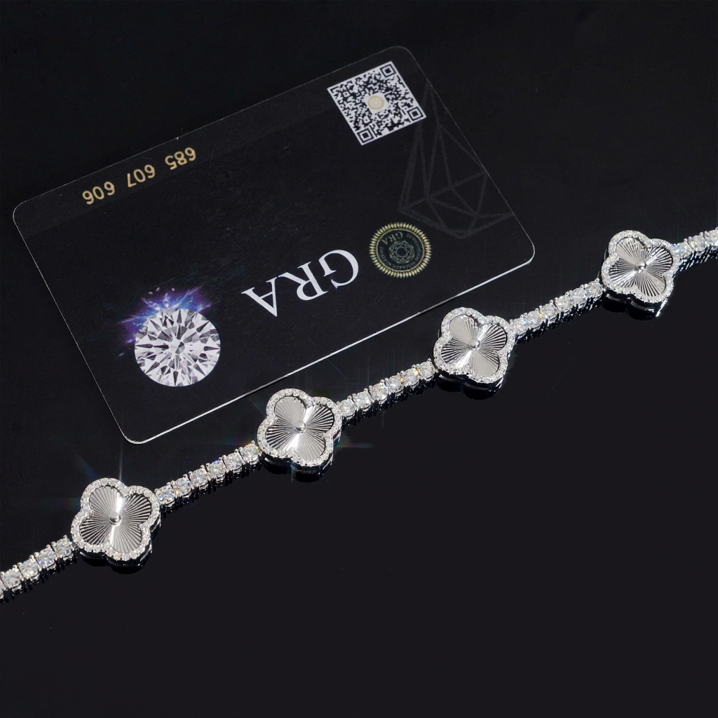 Four Leaf Clover 3MM Tennis Bracelet