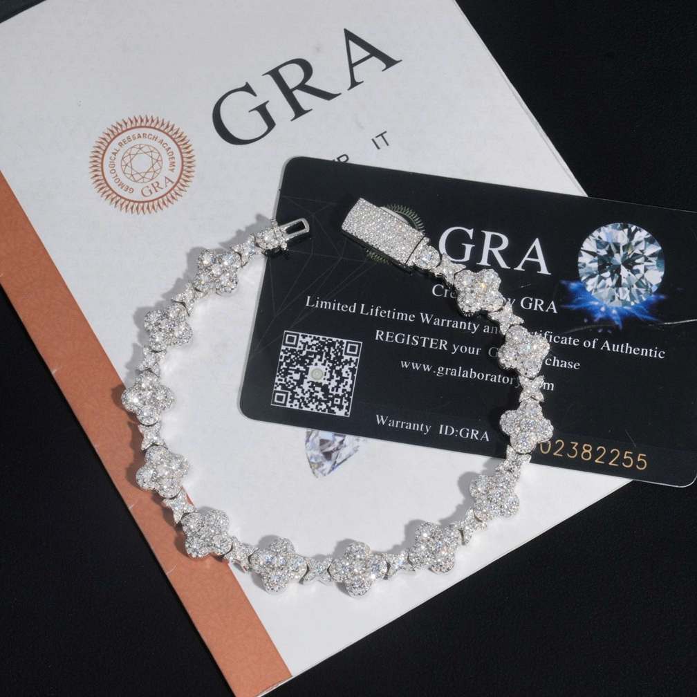 Zuanfa Popular Cross Moissanite Bracelet